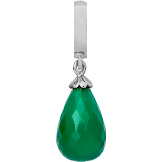 Christina Collect Drop Green charm – sølv, 6 mm til Classic læderarmbånd